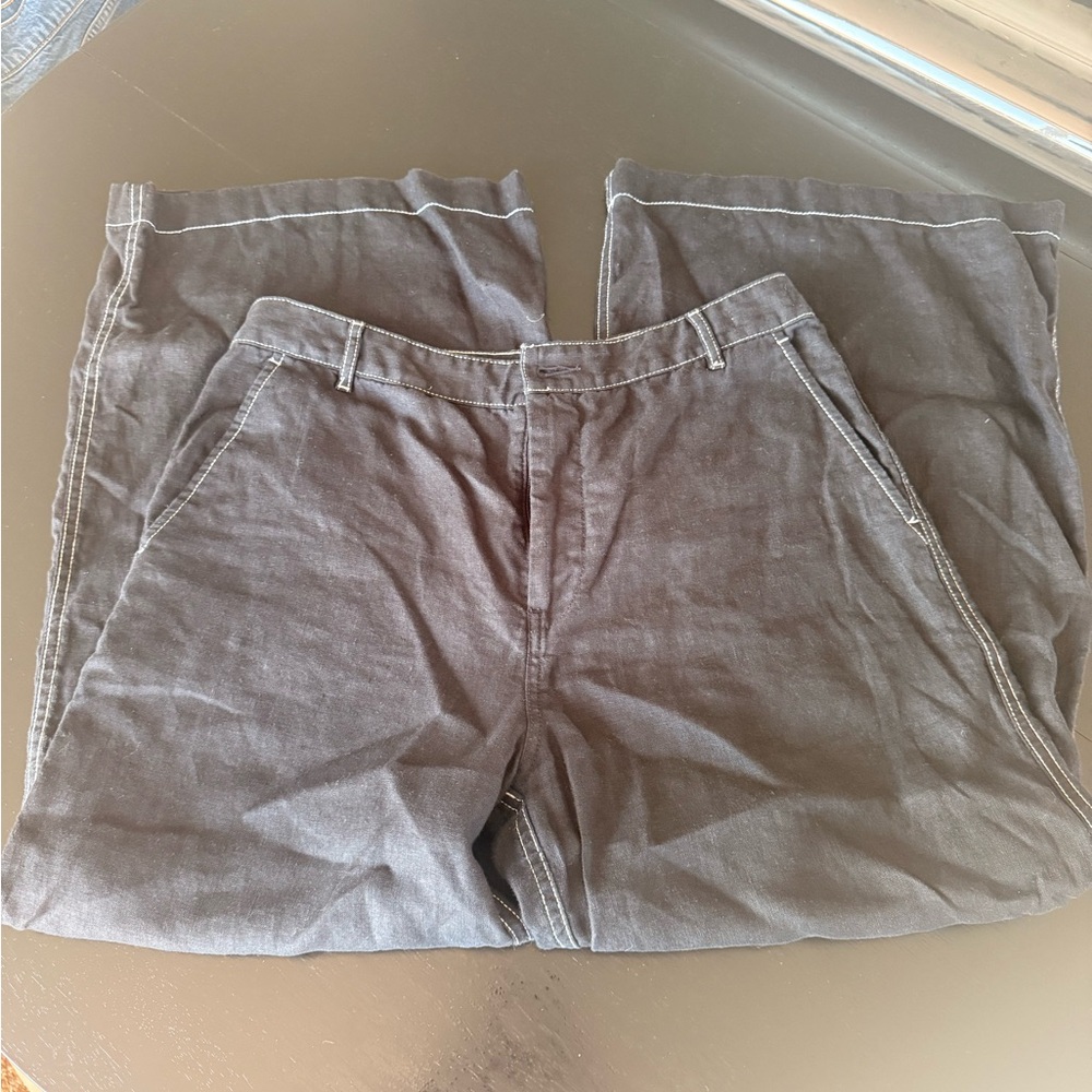 Madewell The Zoe Relaxed Wide Pant in 100% Linen - Picture 7 of 7